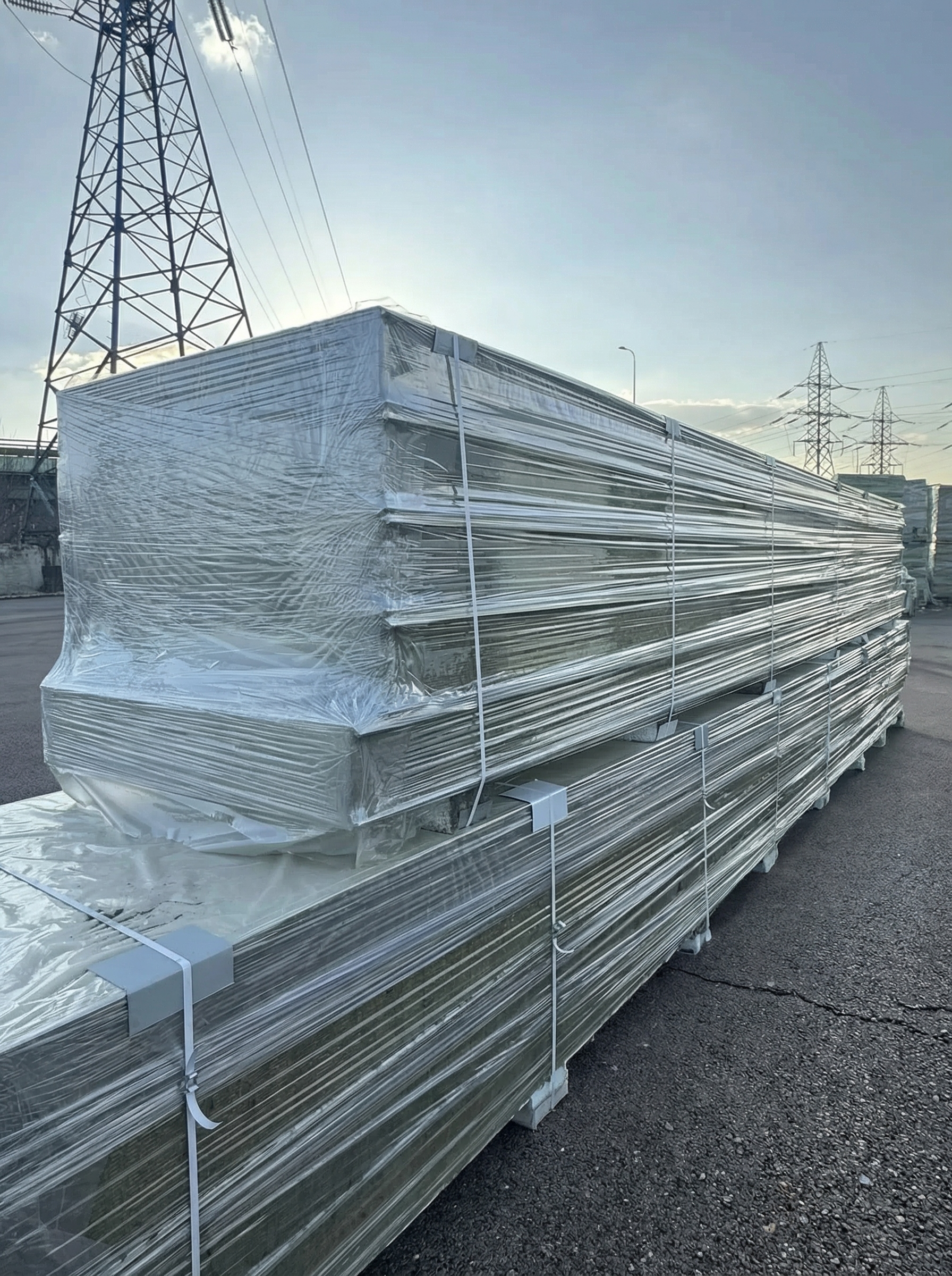 Упаковка и складирование готовых сэндвич‑панелей